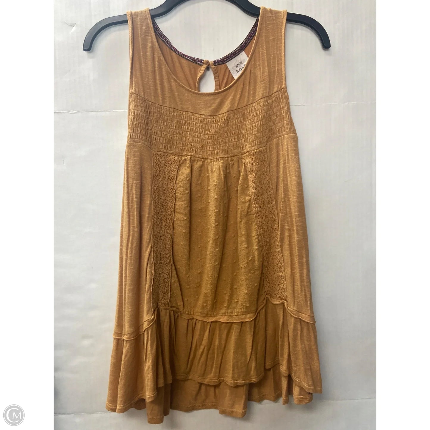 Top Sleeveless By Knox Rose In Brown, Size: L