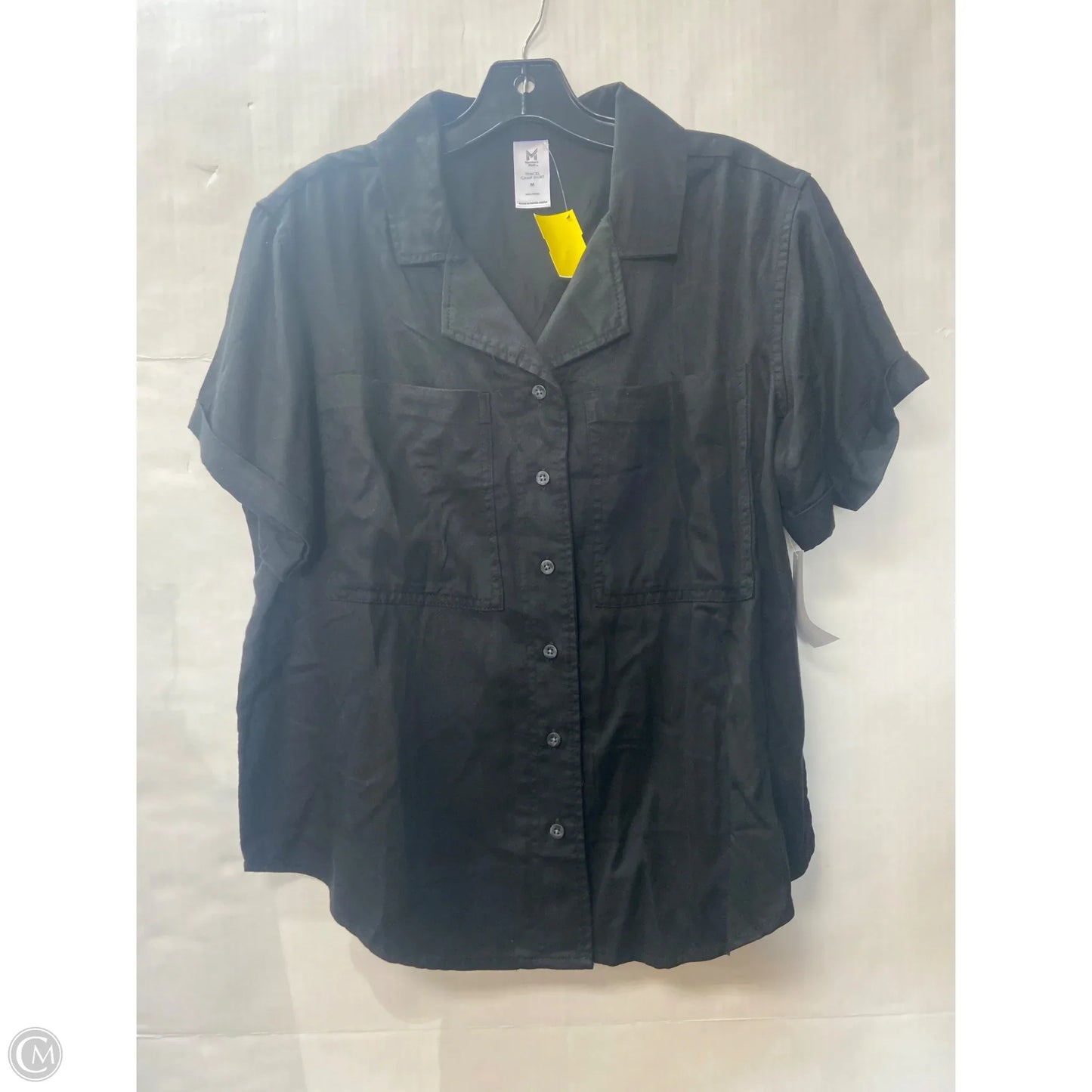 Top Short Sleeve By Members Mark In Black, Size: M