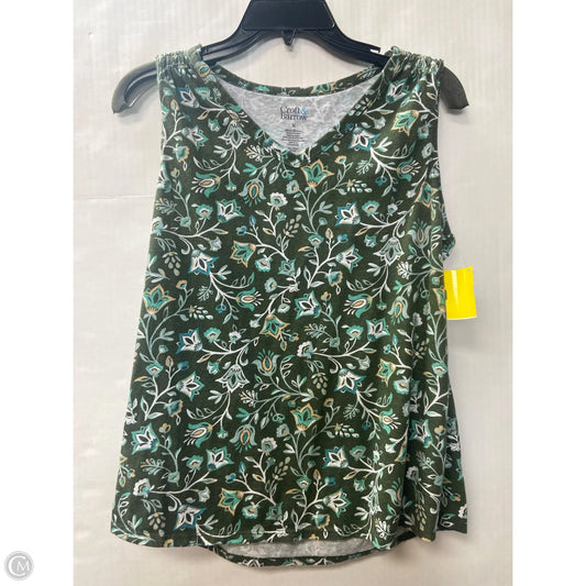 Top Sleeveless By Croft And Barrow In Green, Size: M