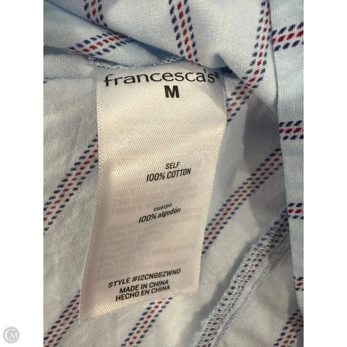 Top Sleeveless By Francesca’s In Blue, Size: M