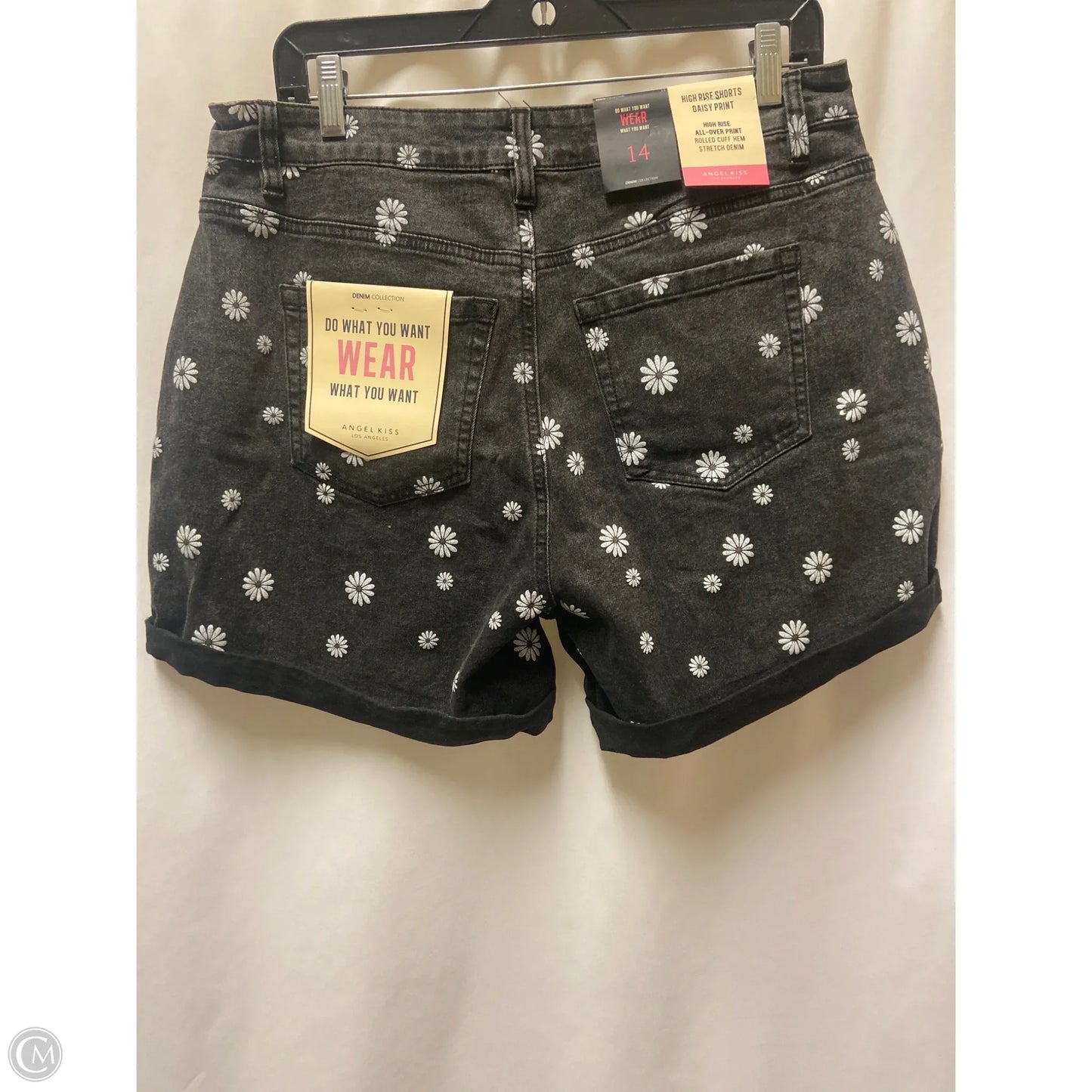 Shorts By Clothes Mentor In Black Denim, Size: 14