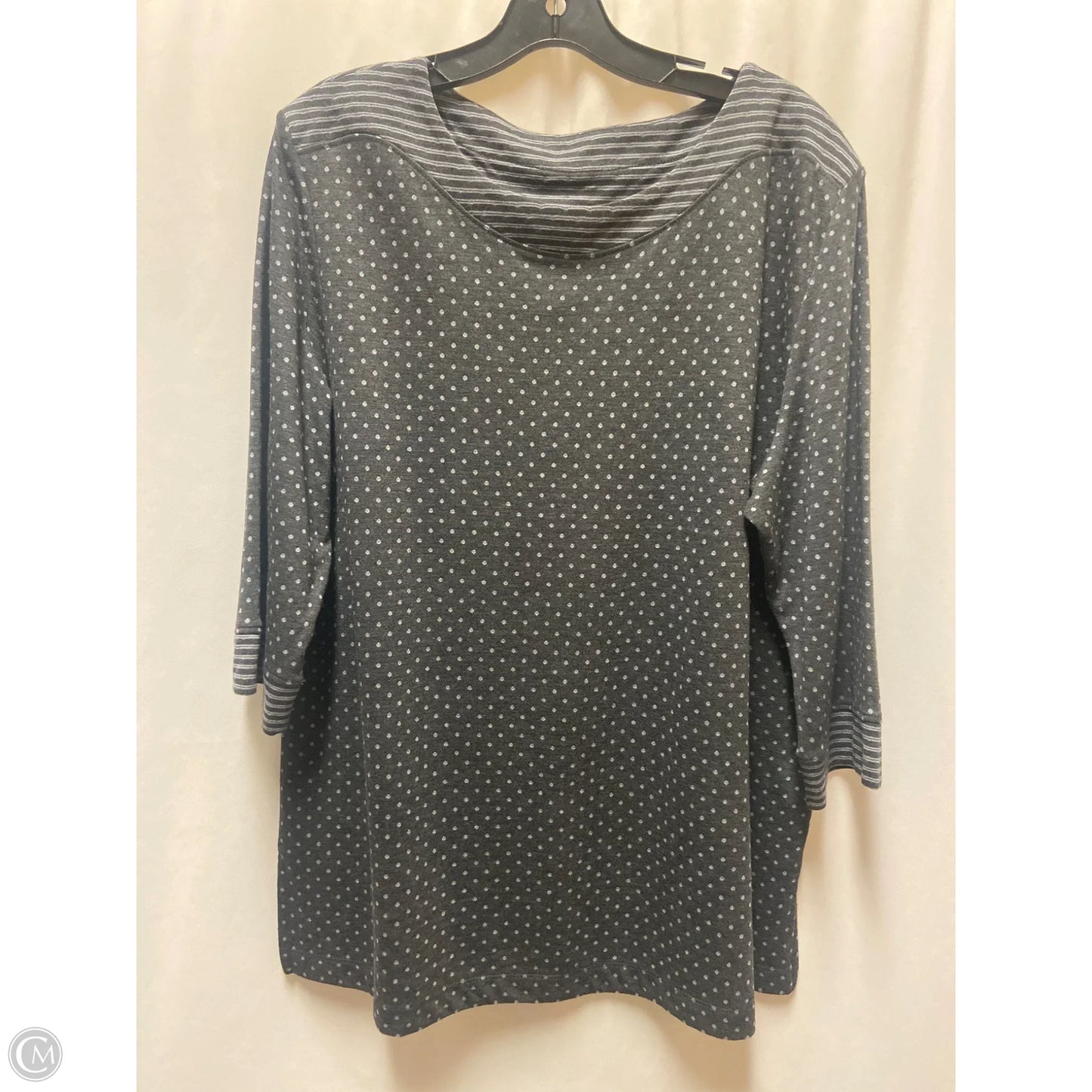 Top Long Sleeve By Clothes Mentor In Grey, Size: Xl