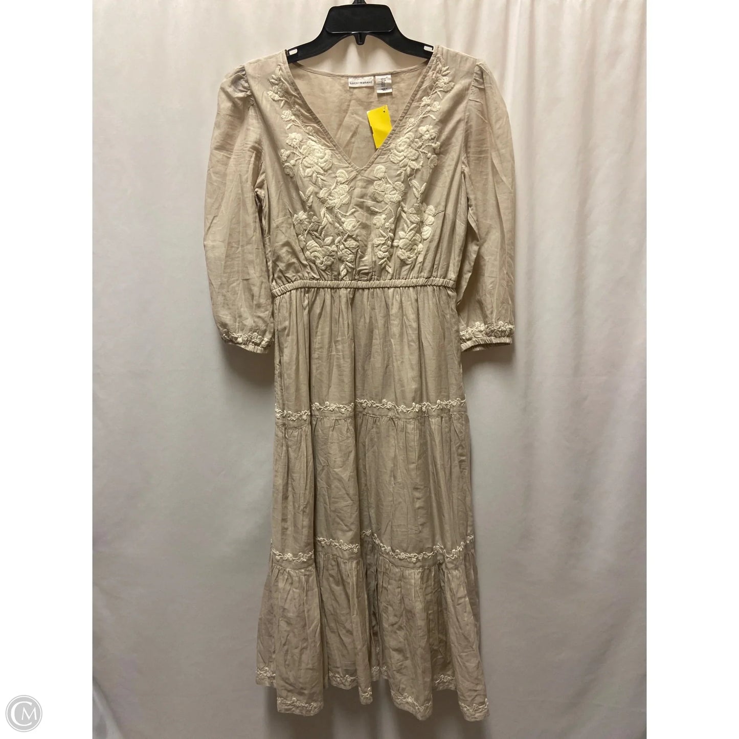 Dress Casual Maxi By Lucky Brand In Beige, Size: S