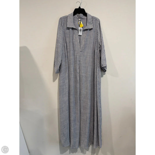 Dress Casual Maxi By Torrid In Blue & White, Size: 1x