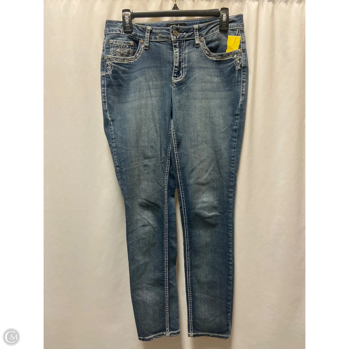 Jeans Straight By Earl Jean In Blue Denim, Size: 10