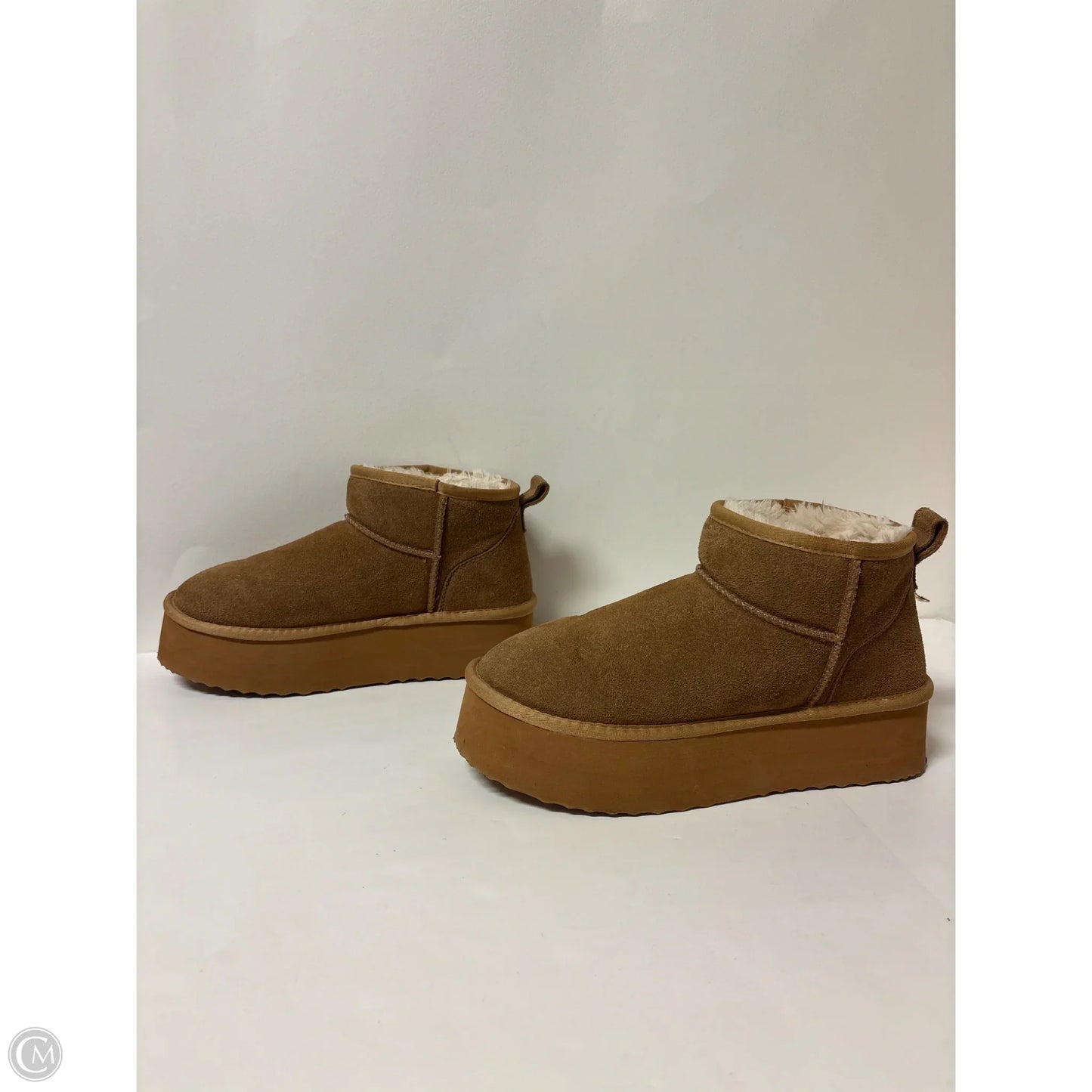 Boots Ankle Flats By Clothes Mentor In Brown, Size: 9