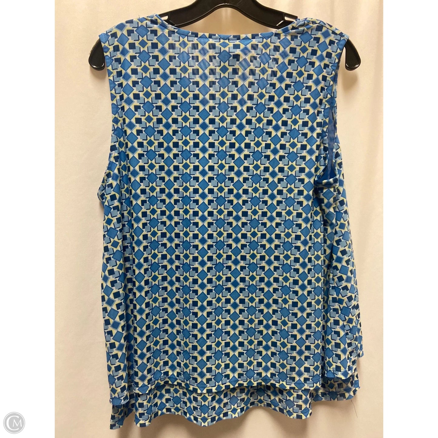 Top Sleeveless By Emaline In Blue, Size: L