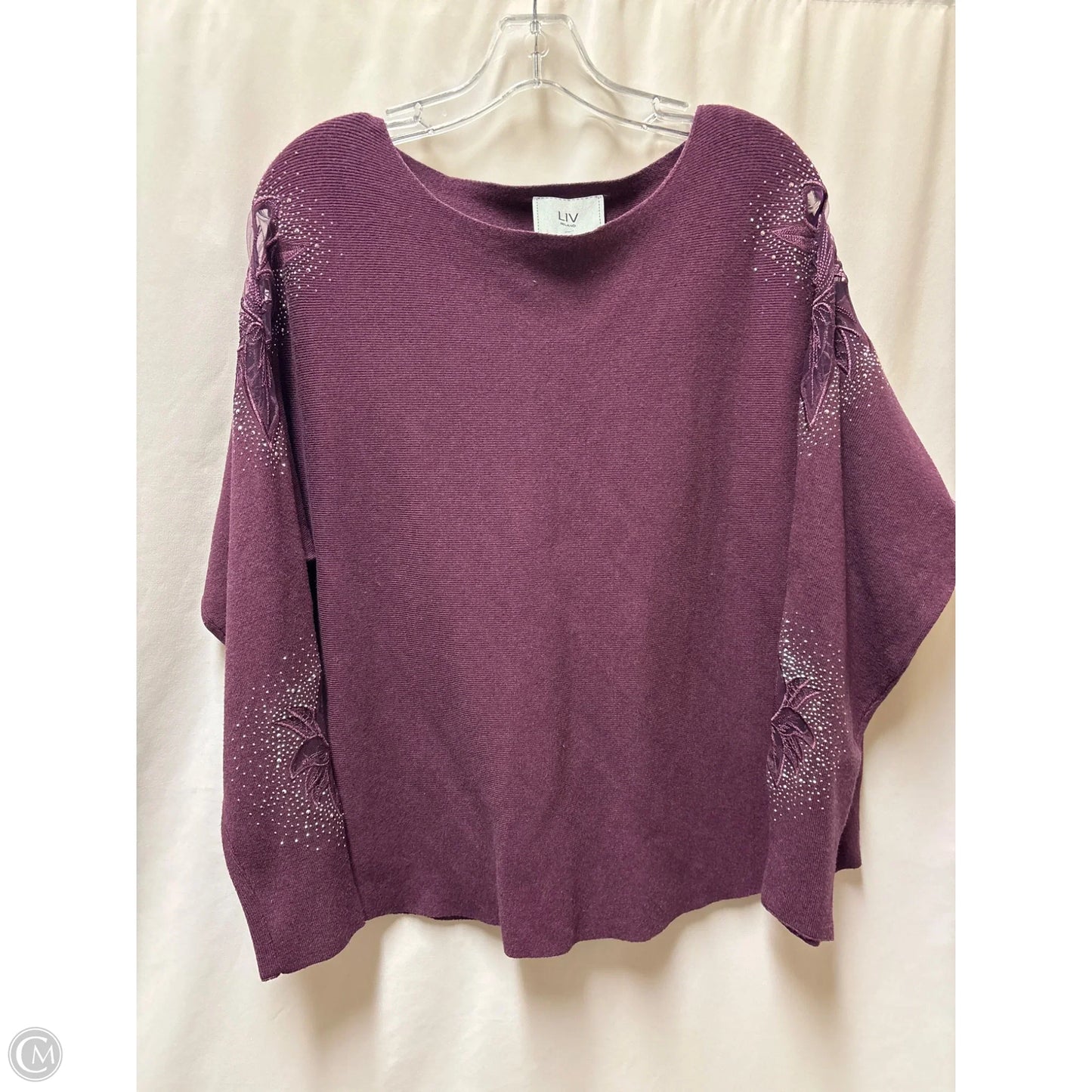 Sweater By Clothes Mentor In Purple, Size: Xl