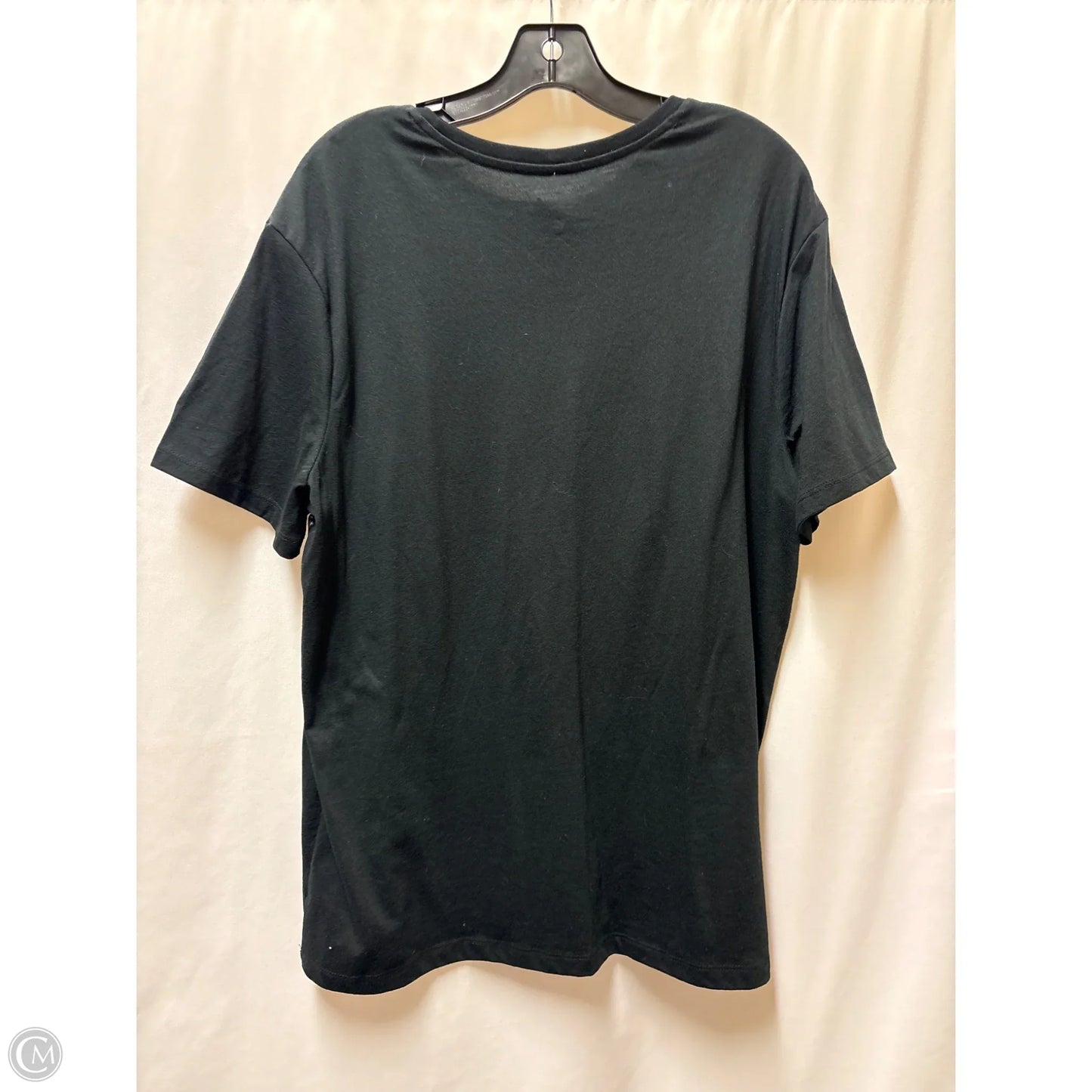 Top Short Sleeve By Clothes Mentor In Black, Size: L