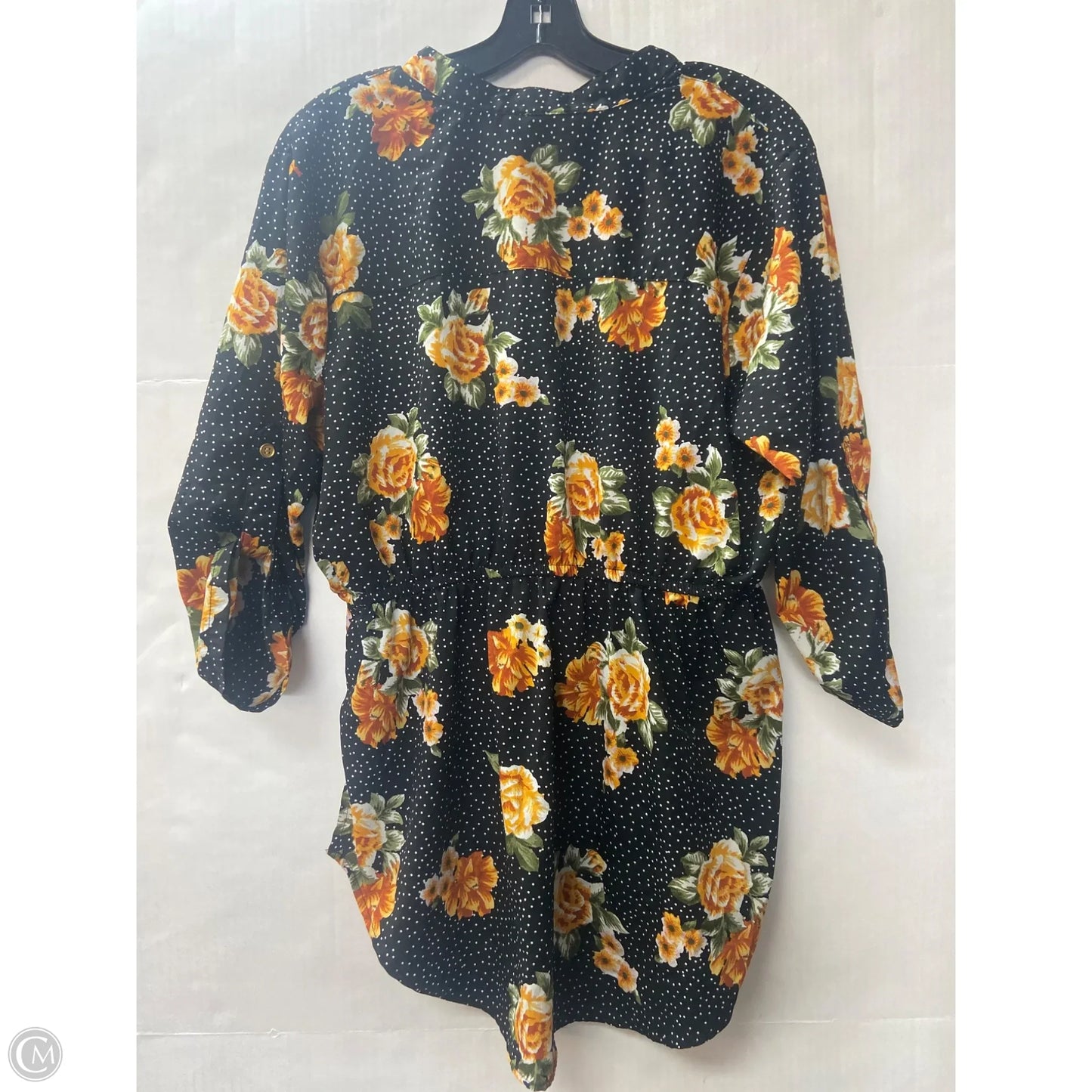 Top 3/4 Sleeve By Clothes Mentor In Black, Size: 1x