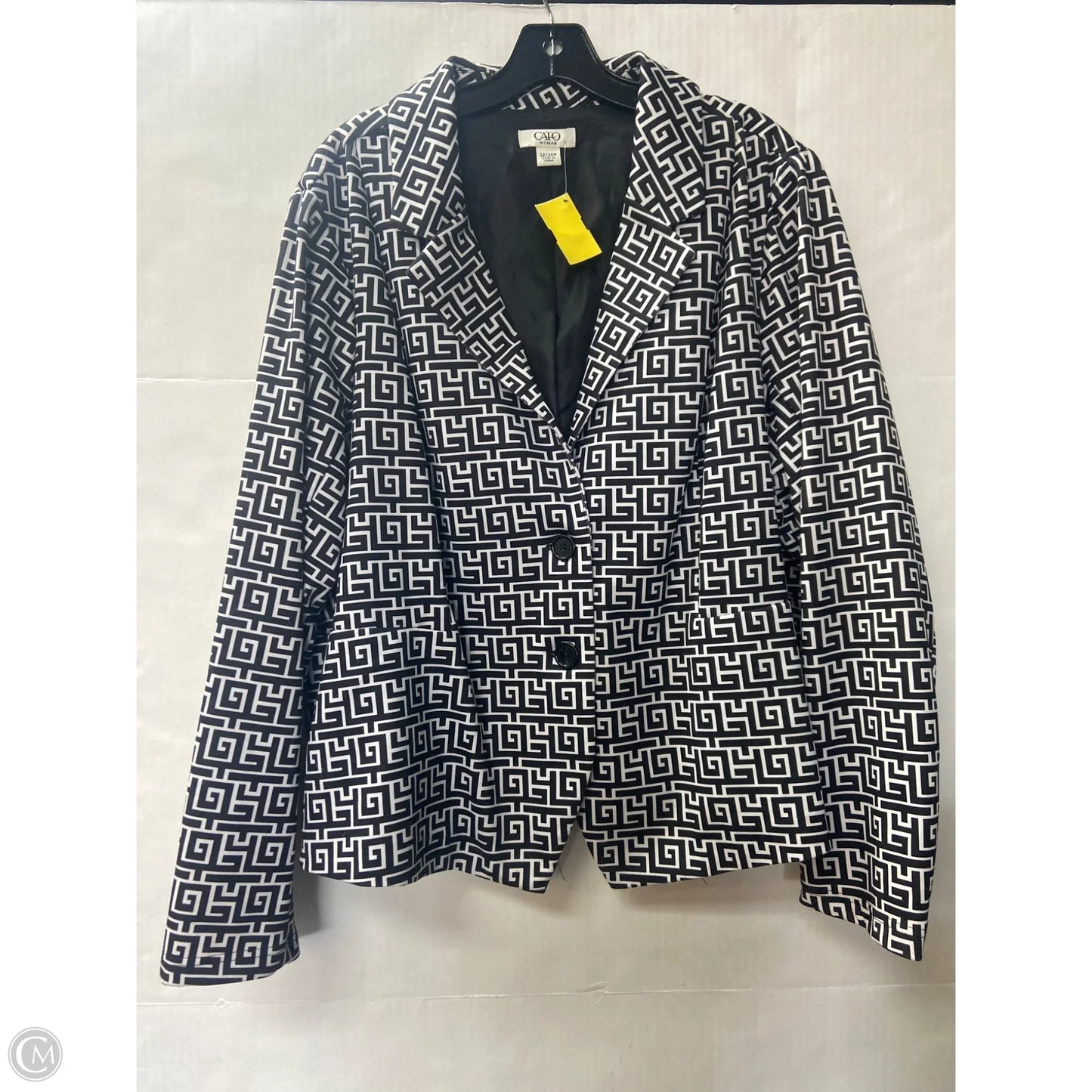 Blazer By Cato In Black & White, Size: 3x