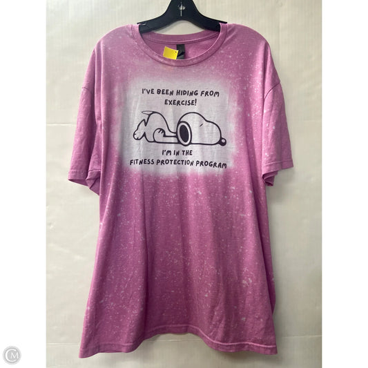 Top Short Sleeve By Gildan In Pink, Size: 2x