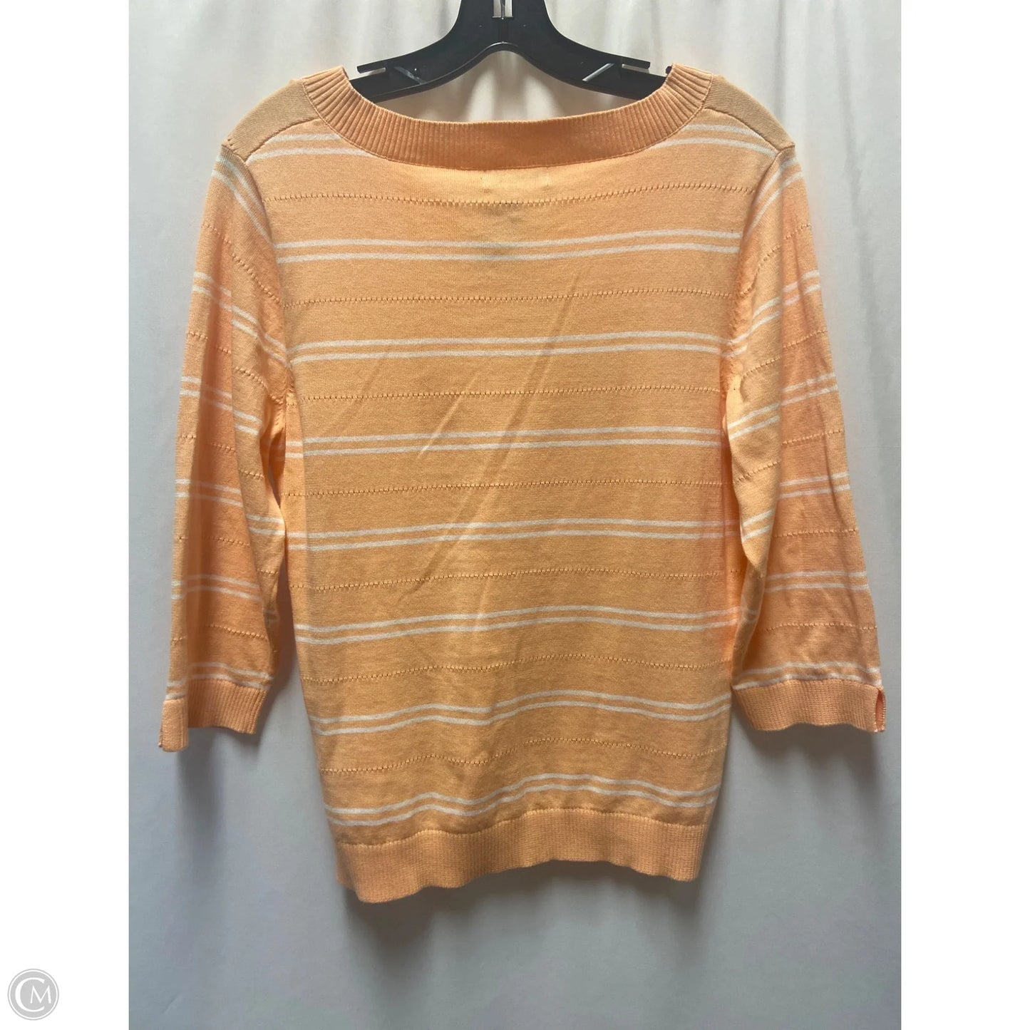 Top Long Sleeve By Calvin Klein In Orange, Size: M