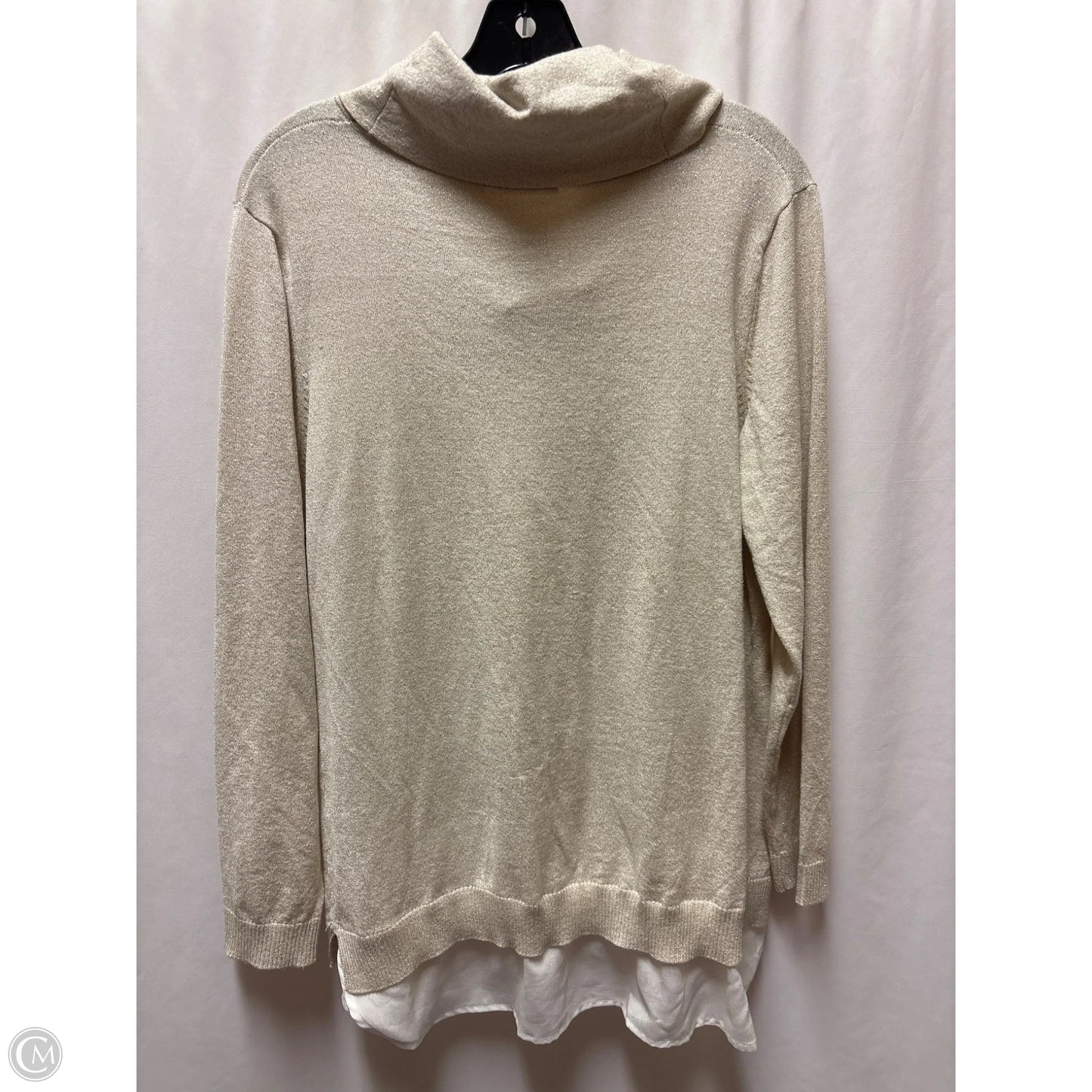 Top Long Sleeve By Calvin Klein In Gold, Size: L