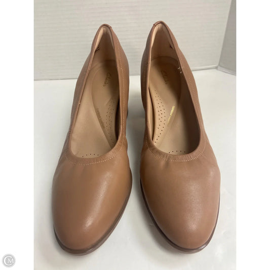 Shoes Heels Block By Clarks In Brown, Size: 9.5