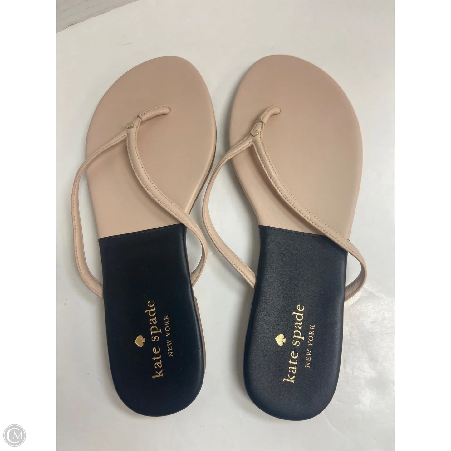 Sandals Designer By Kate Spade In Black & Tan, Size: 9