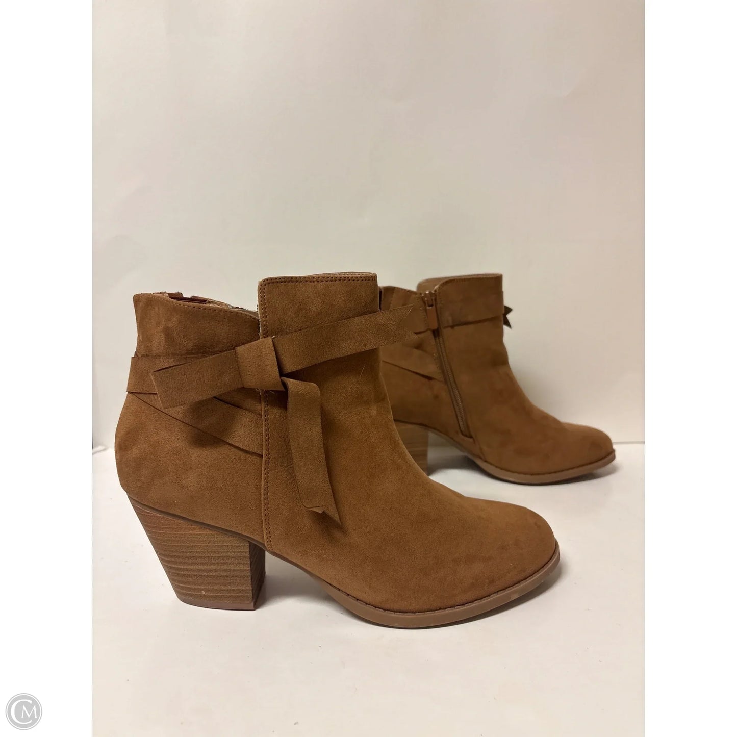 Boots Ankle Heels By Torrid In Brown, Size: 10.5