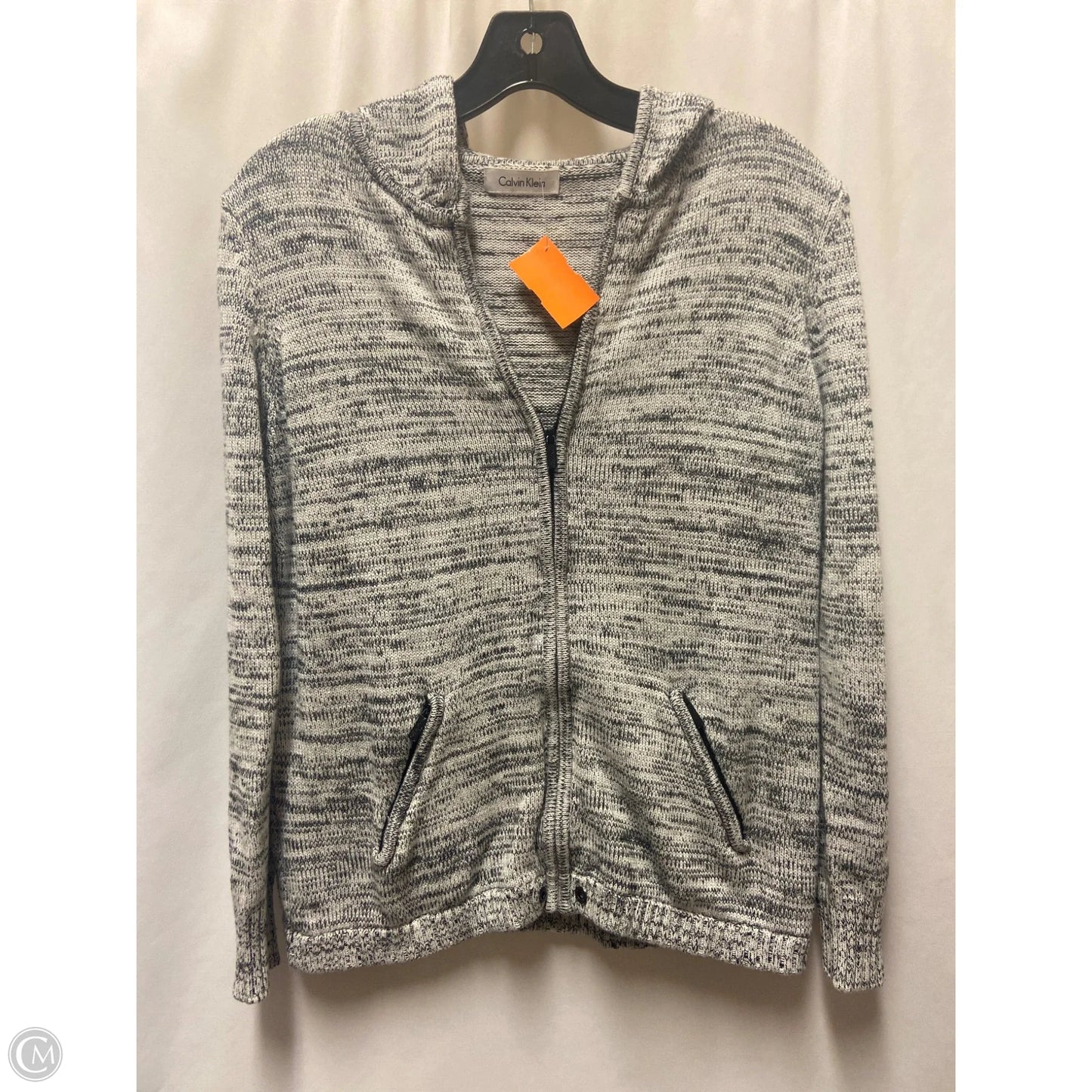 Sweater By Calvin Klein In Grey, Size: M