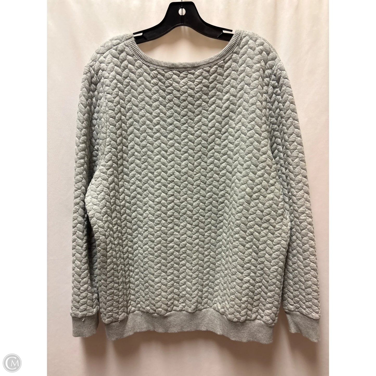 Sweatshirt Crewneck By Clothes Mentor In Grey, Size: L