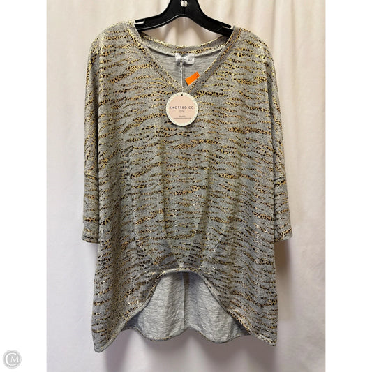 Top Long Sleeve By Clothes Mentor In Grey, Size: L