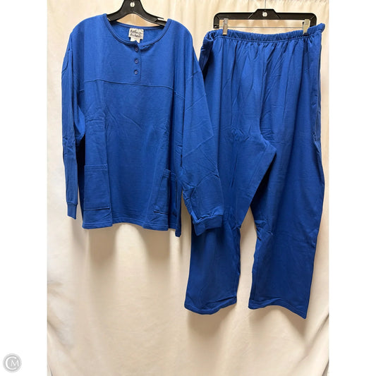 Athletic Pants 2pc By Clothes Mentor In Blue, Size: 3x