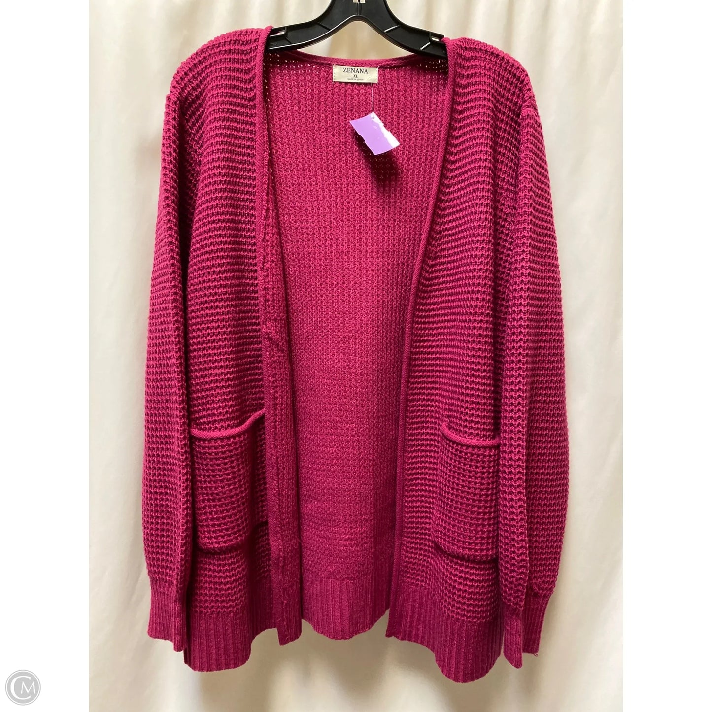Cardigan By Zenana Outfitters In Pink, Size: Xl