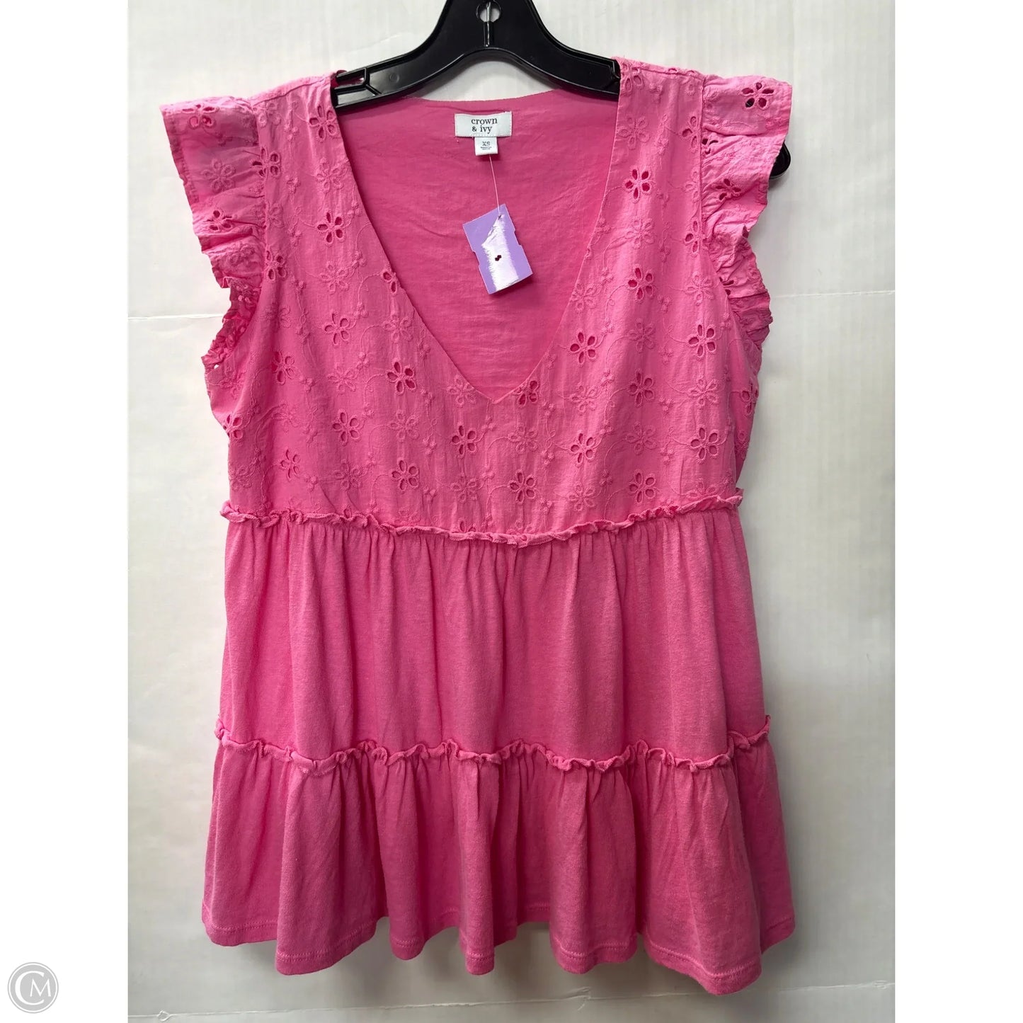 Top Short Sleeve By Crown And Ivy In Pink, Size: Xs