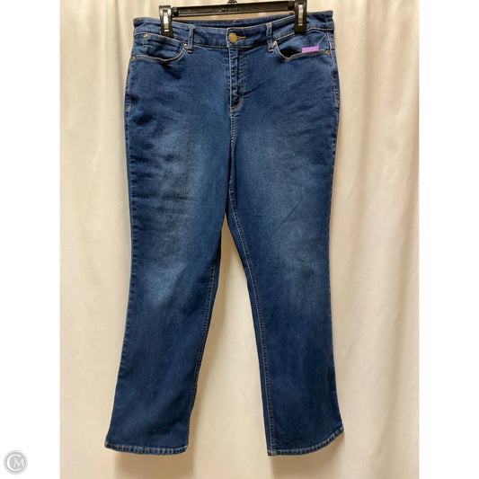 Jeans Straight By Christopher And Banks In Blue Denim, Size: 12