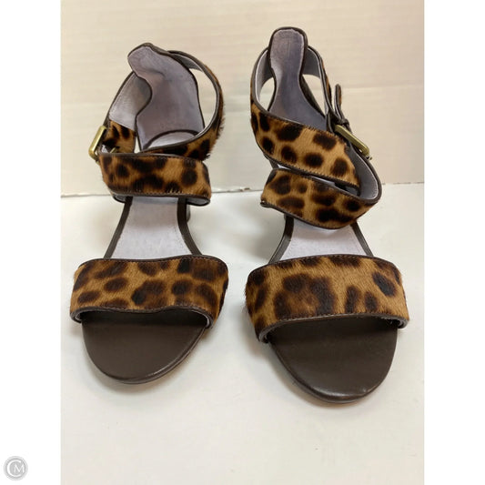Sandals Heels Wedge By Johnston & Murphy In Animal Print, Size: 9.5
