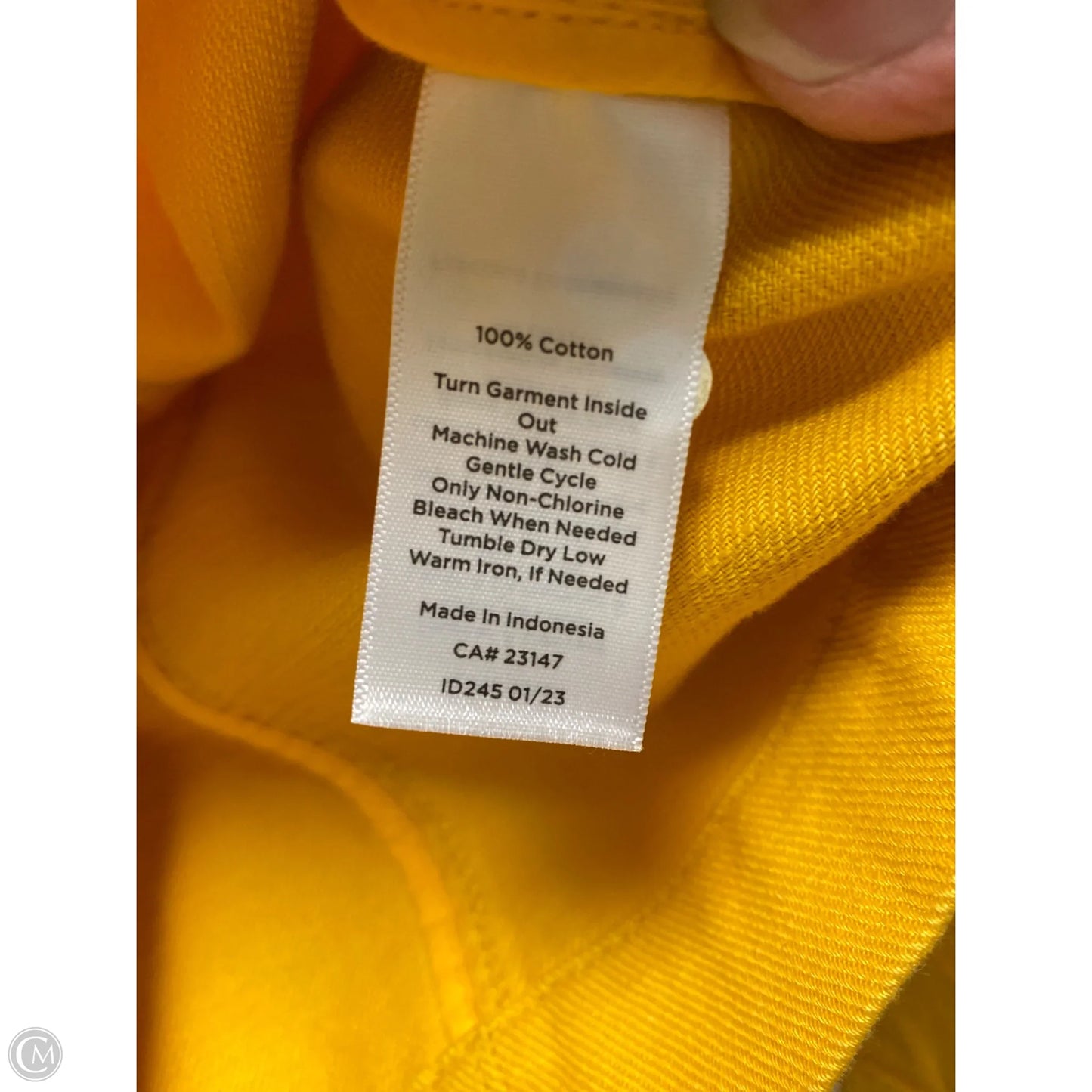 Jacket Denim By Talbots In Yellow Denim, Size: 1x