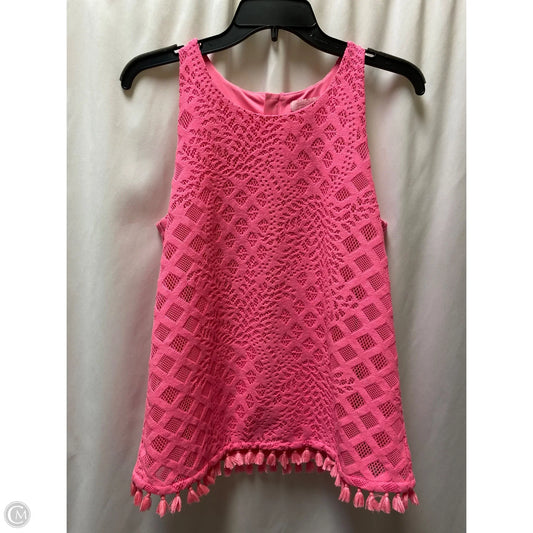 Top Sleeveless Designer By Lilly Pulitzer In Pink, Size: M