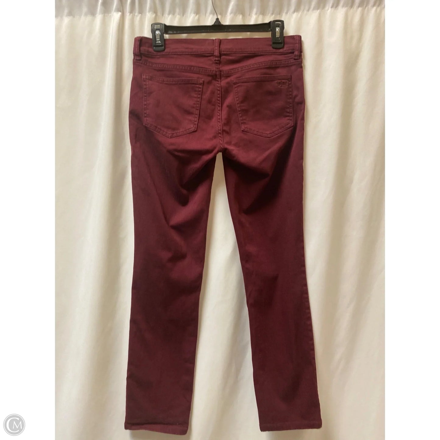 Pants Designer By Tory Burch In Maroon, Size: 28