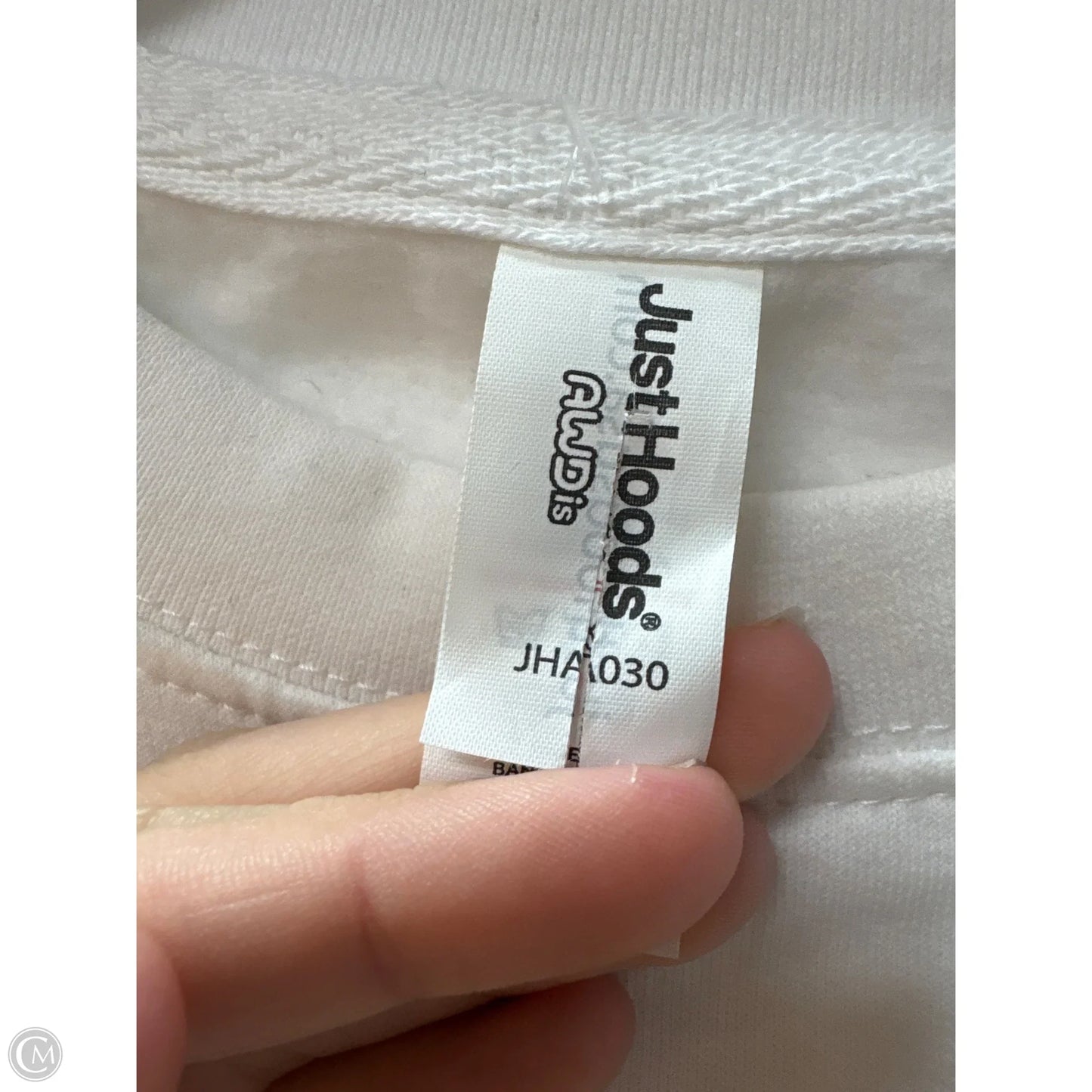 Sweatshirt Crewneck By Clothes Mentor In White, Size: L