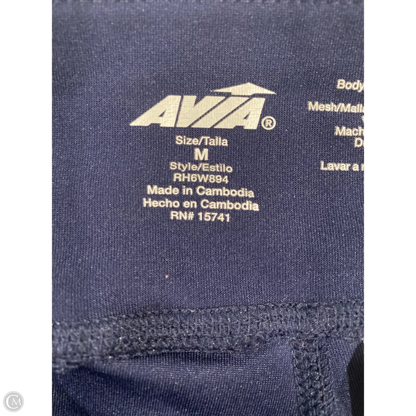 Athletic Leggings By Avia In Navy, Size: M