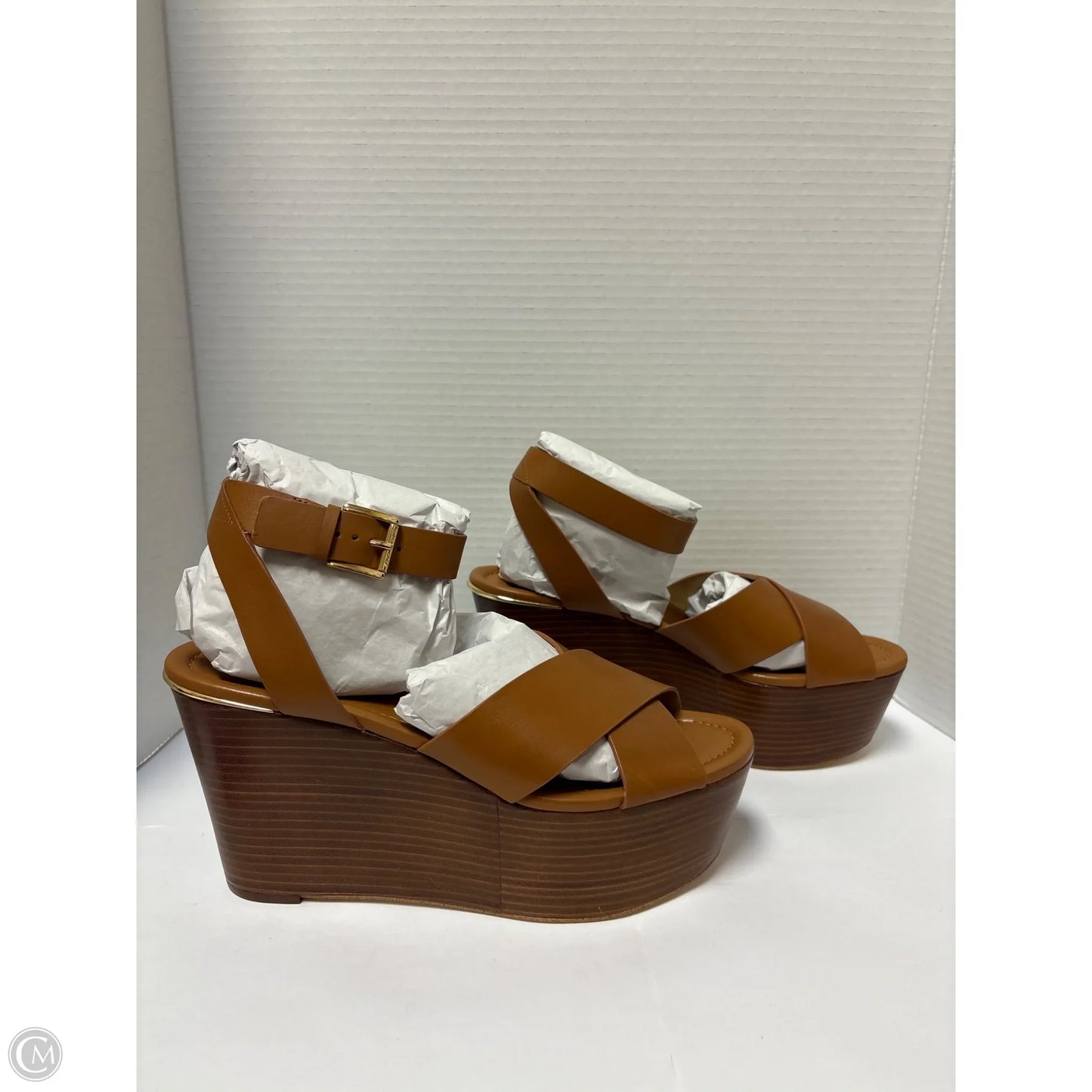 Sandals Designer By Michael Kors In Brown, Size: 9.5