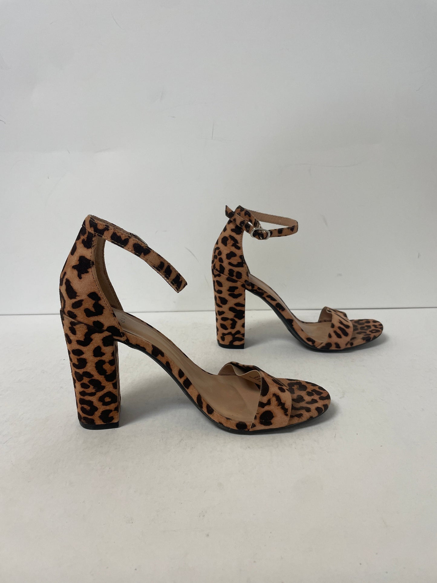 Shoes Heels Block By A New Day In Animal Print, Size: 6