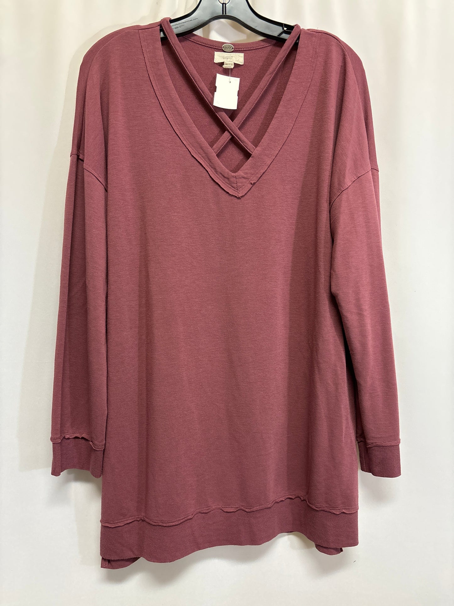 Top Long Sleeve By Cupio In Purple, Size: Xl