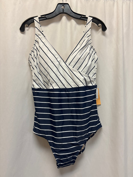 Swimsuit By Kona Sol In Blue & White, Size: L