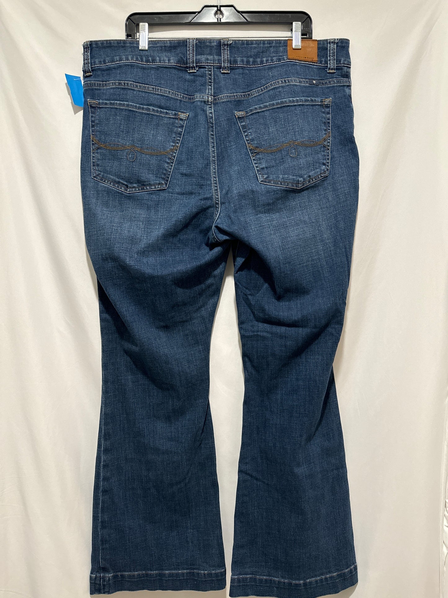 Jeans Flared By Lucky Brand In Blue Denim, Size: 18