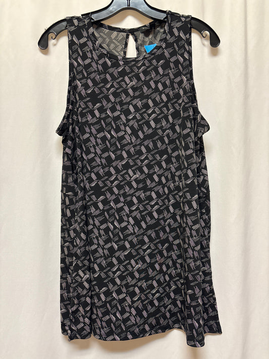 Top Sleeveless By Banana Republic In Black & White, Size: L