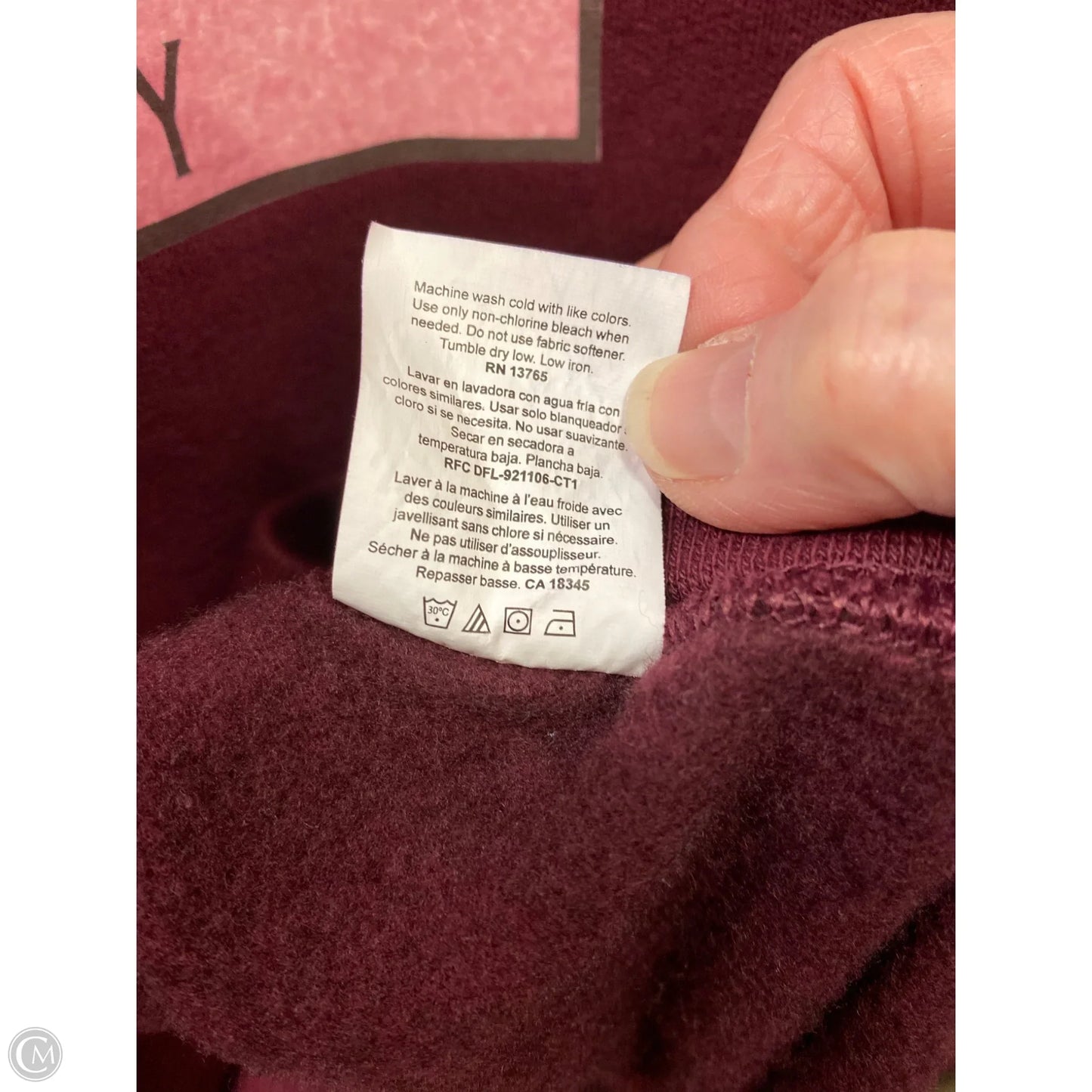 Sweater By Fruit Of The Loom In Maroon, Size: 2x