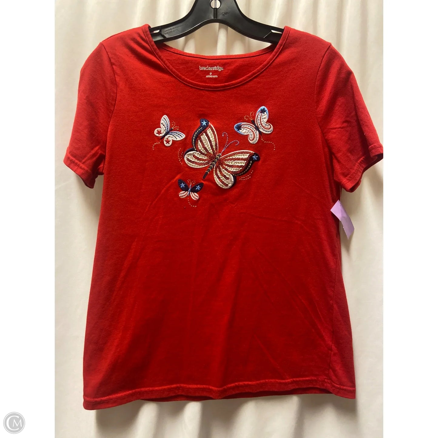 Top Short Sleeve By Breckenridge In Red, Size: S