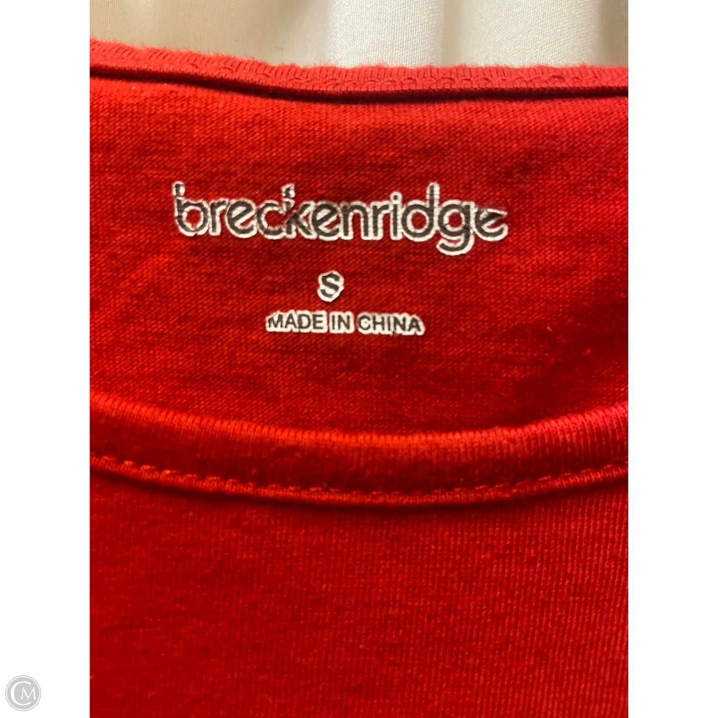 Top Short Sleeve By Breckenridge In Red, Size: S