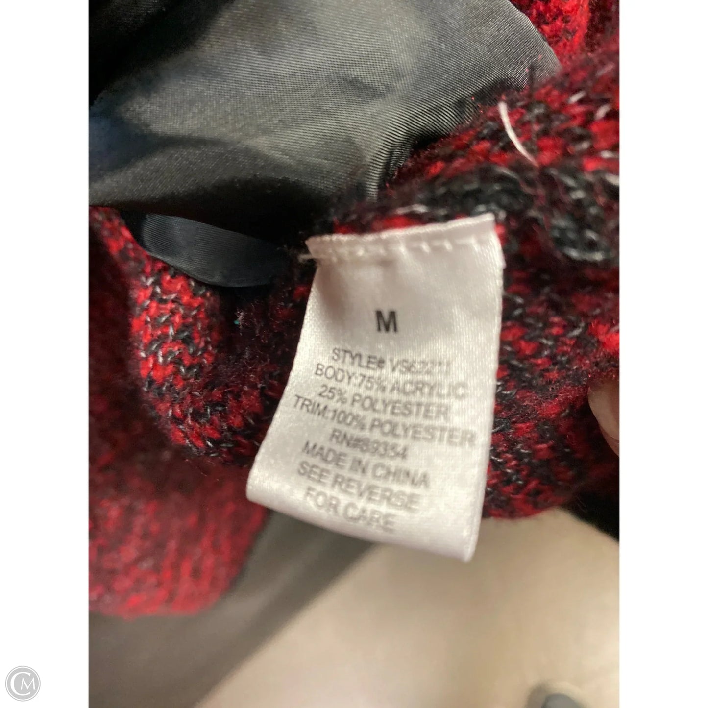 Coat Wool By Adrienne Vittadini In Red, Size: M