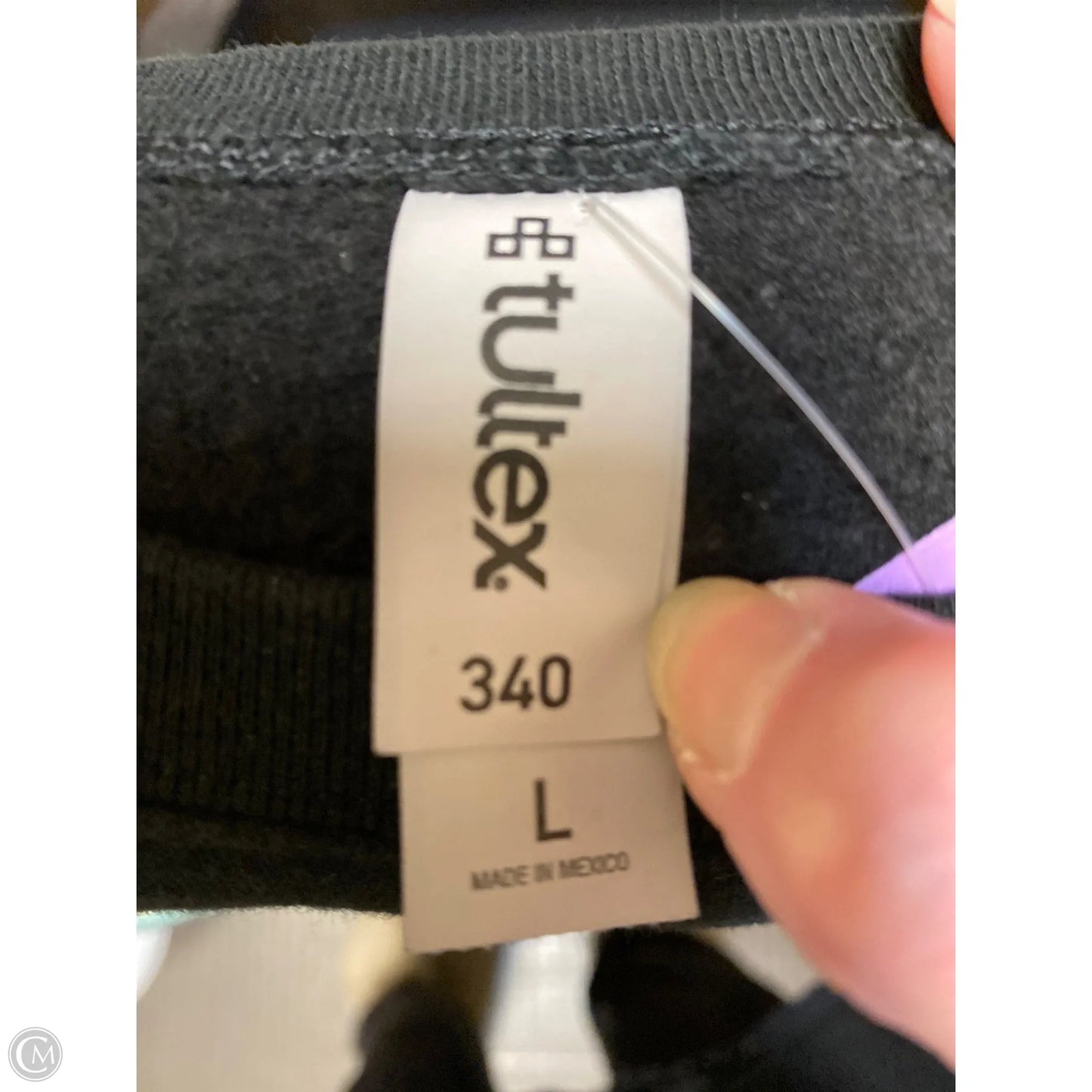 Sweatshirt Crewneck By Tultex In Black, Size: L