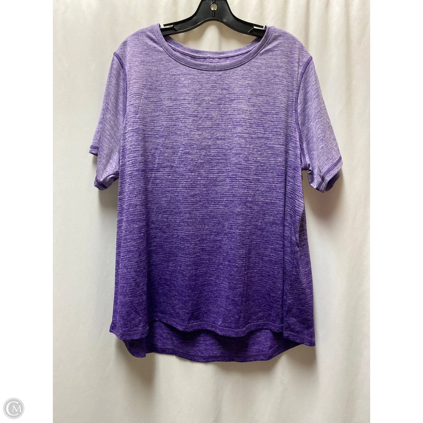 Athletic Top Short Sleeve By Bcg In Purple, Size: 2x