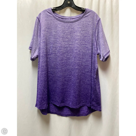 Athletic Top Short Sleeve By Bcg In Purple, Size: 2x