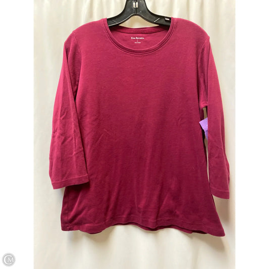Top Long Sleeve By Kim Rogers In Purple, Size: L