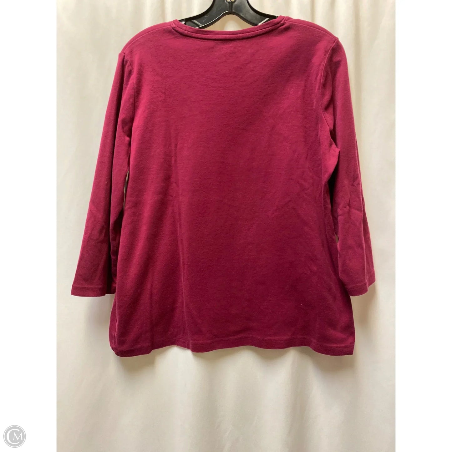 Top Long Sleeve By Kim Rogers In Purple, Size: L