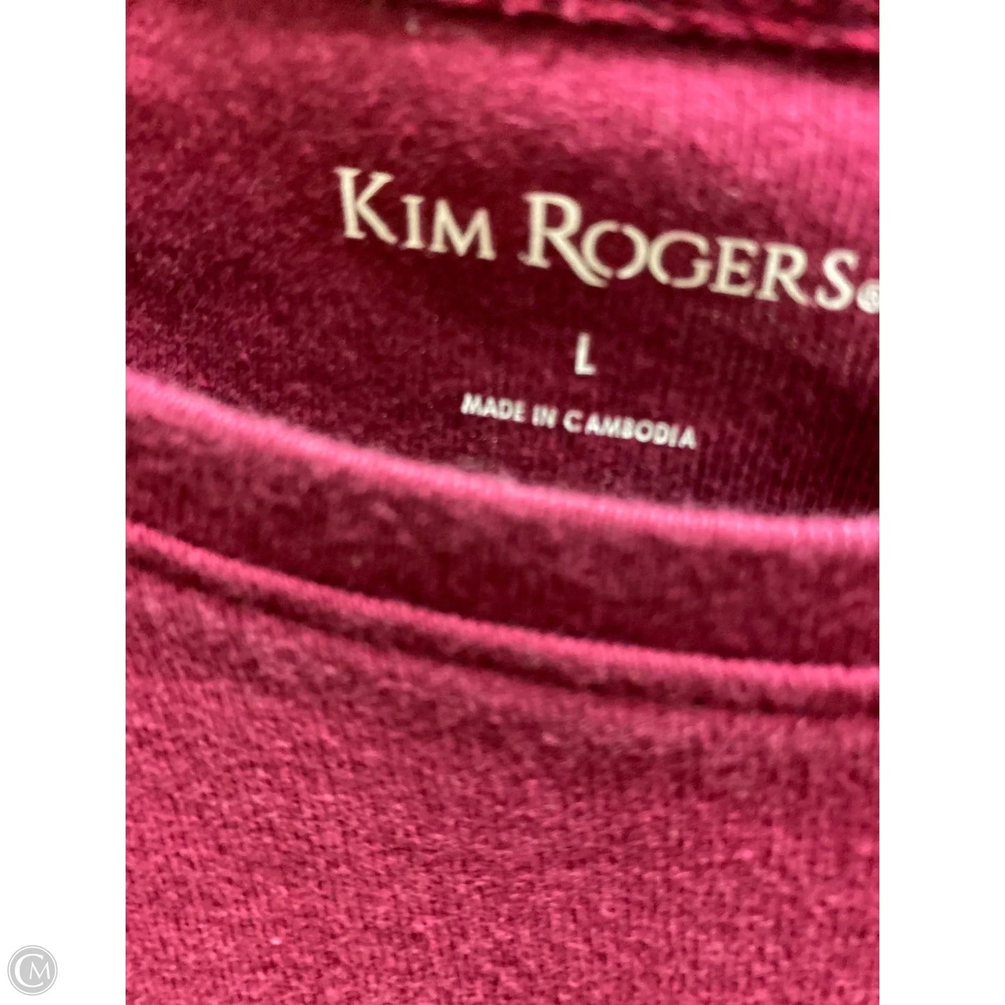 Top Long Sleeve By Kim Rogers In Purple, Size: L
